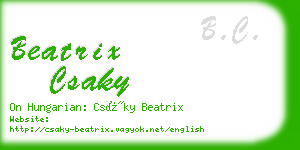 beatrix csaky business card